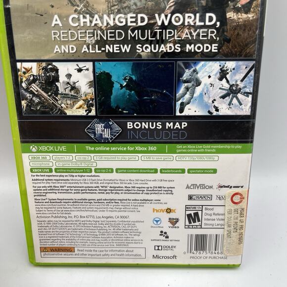 Call of Duty Ghosts Xbox 360 - Complete CIB - Picture 4 of 9